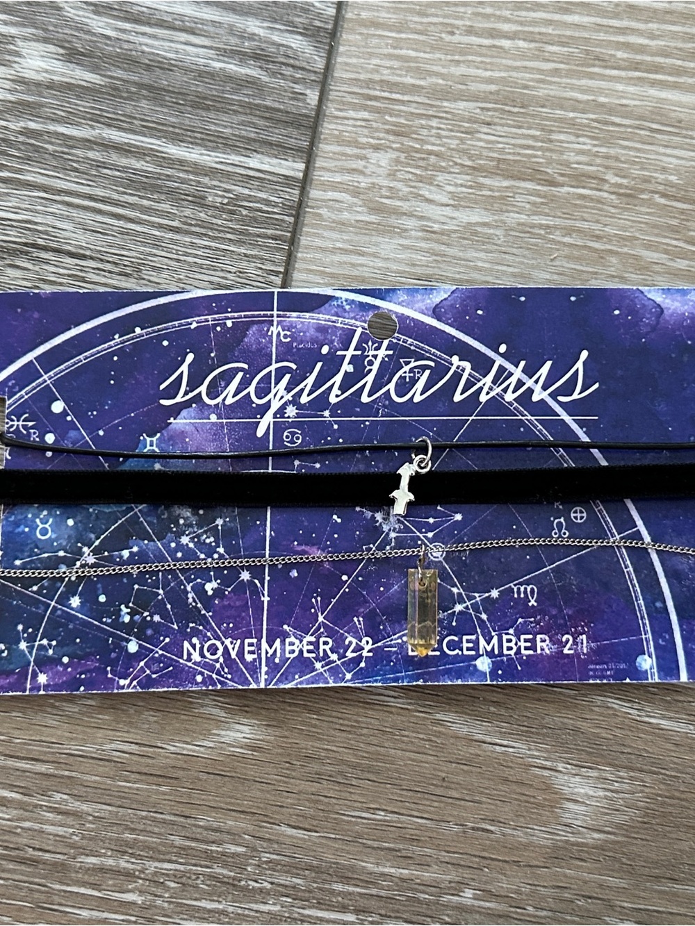 NWT Sagittarius Zodiac Sign Theme Choker Necklace Set